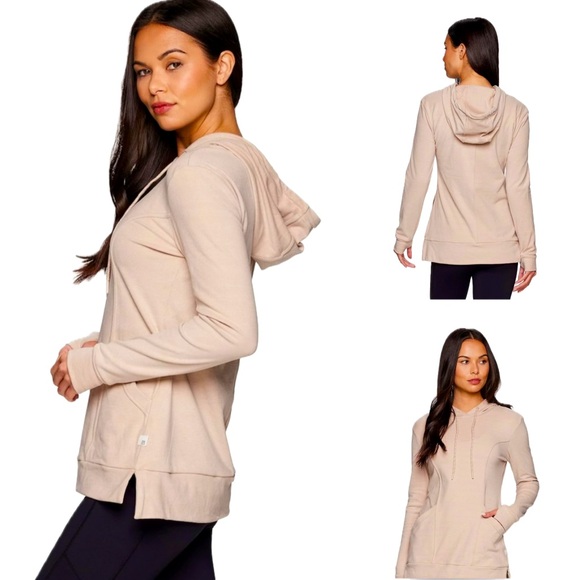 Avalanche Tops - Avalanche Blush Pink Pullover Soft Micro Fleece Hoodie w Pockets Sz L NWOT